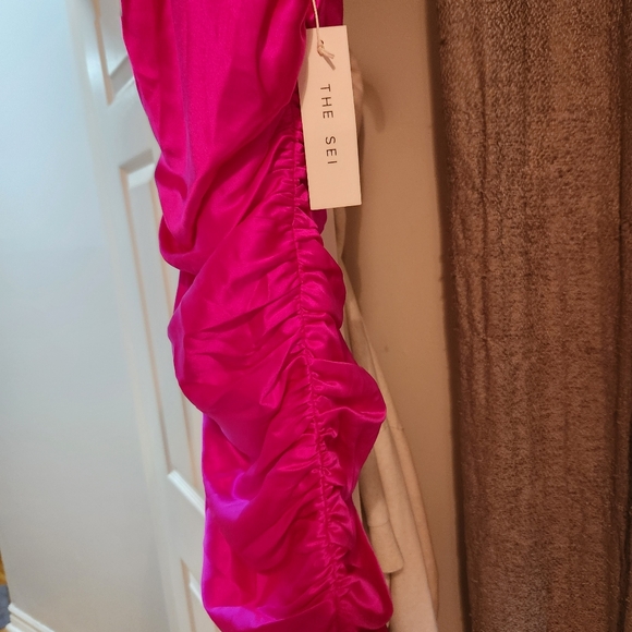 The SEI One Shoulder Ruched Mini Dress - Picture 10 of 11